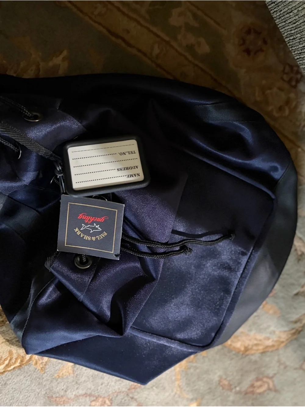 Paul & Shark Navy Drawstring Men’s yachting duffle bag